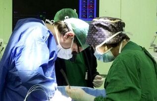 Surgical treatment of prostatitis in men