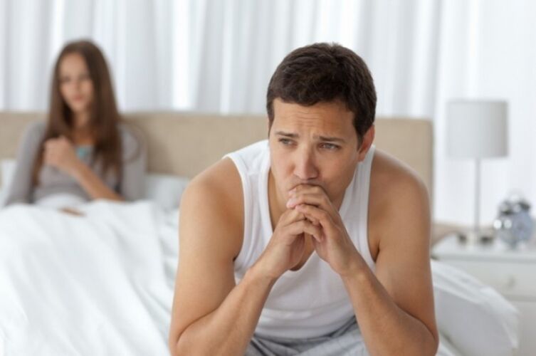 a man with symptoms of prostatitis